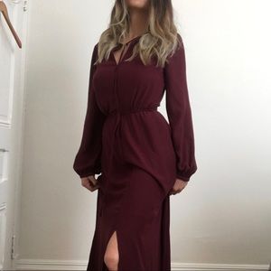 Burgundy Gala Maxi Dress